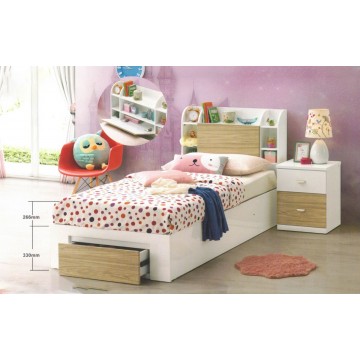 Matteo Wooden Bed with Drawer